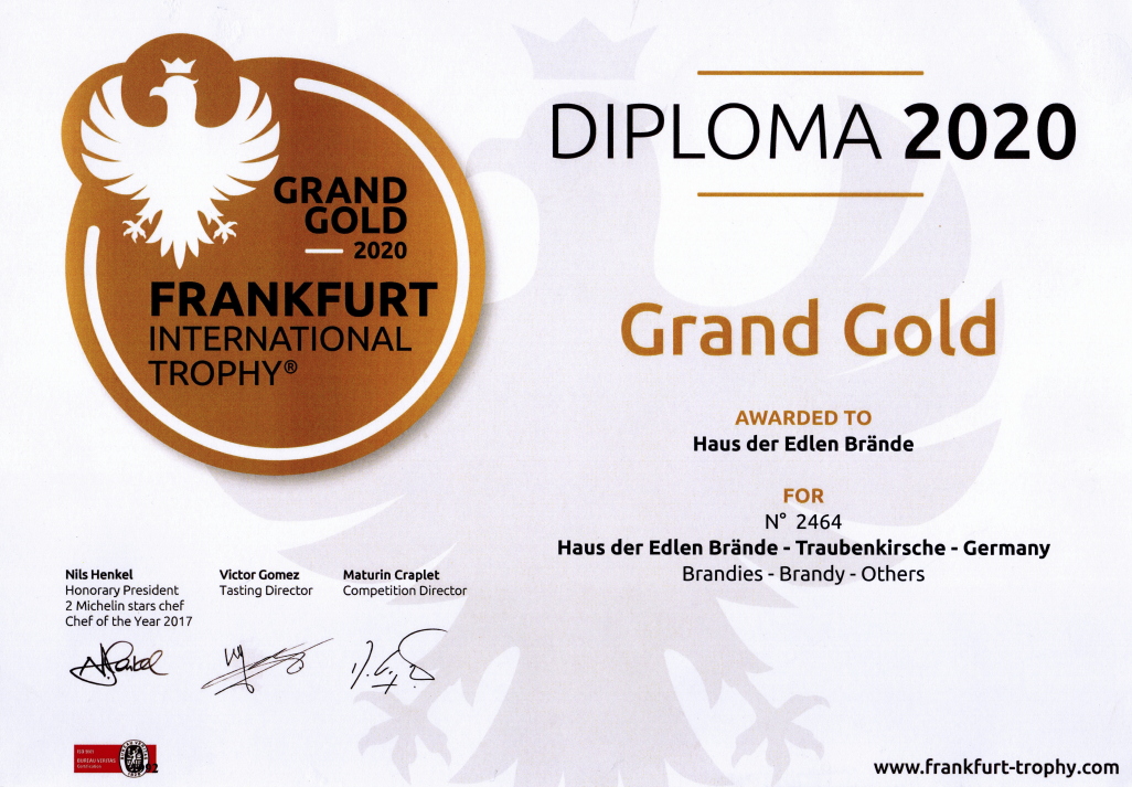 Grand Gold für die Traubenkirsche bei der Frankfurt International Trophy